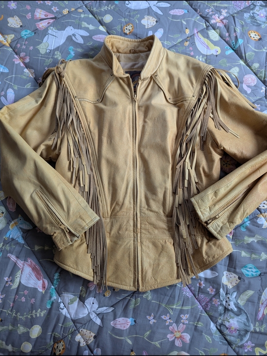 Vintage Jackets & Blazers - Vintage Leather Fringe Jacket